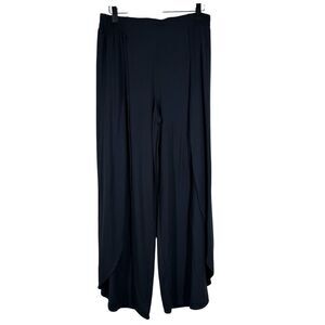 Coolibar UPF+ Lynsu Wide Leg Pants Black Soft Modal Palazzo Sun Protection Small